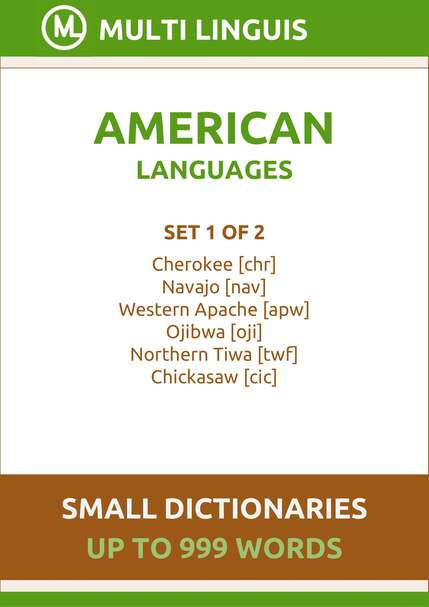 American Languages (Small Dictionaries, Set 1 of 2) - Please scroll the page down!